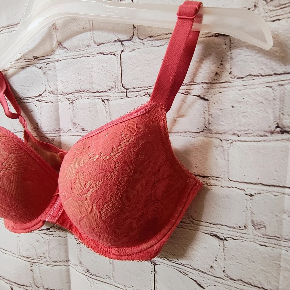 Wacoal Lace Finesse Pink T Shirt Bra Underwire 32DDD - Picture 5 of 12